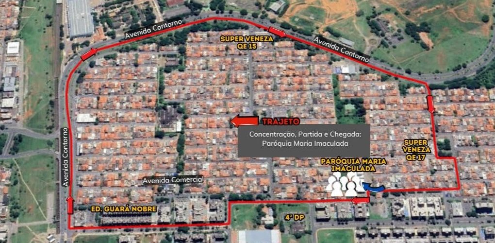 Procissão Mariana vai provocar mudanças no trânsito do Guará II