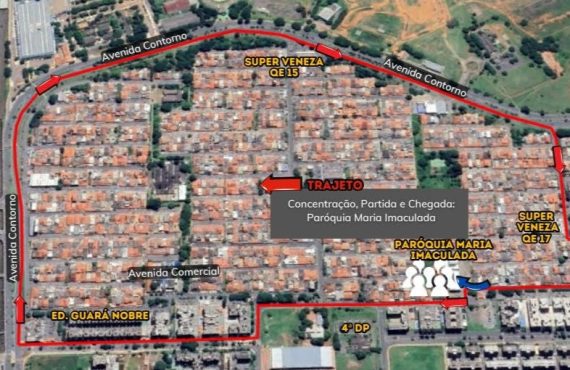 Procissão Mariana vai provocar mudanças no trânsito do Guará II
