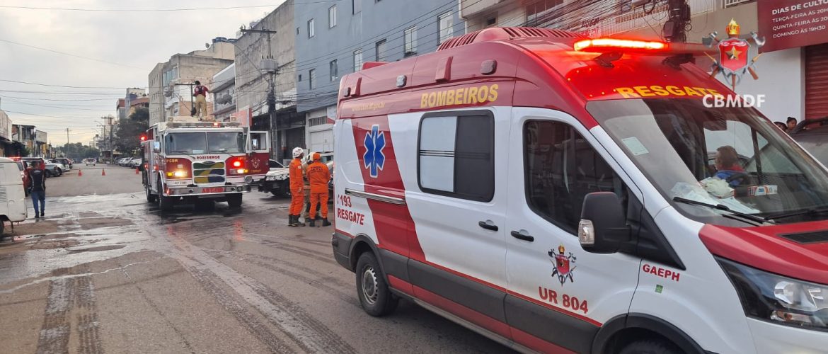 Incêndio atinge apartamento no Guará e morador é levado ao hospital