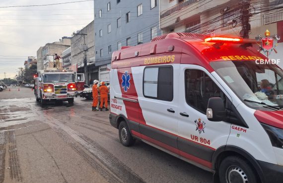 Incêndio atinge apartamento no Guará e morador é levado ao hospital