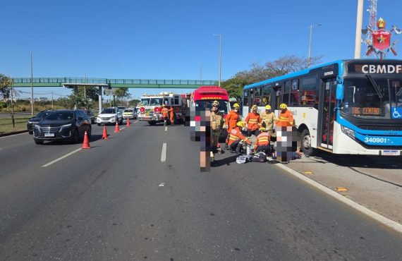 Ciclista morre após acidente com ônibus na EPTG